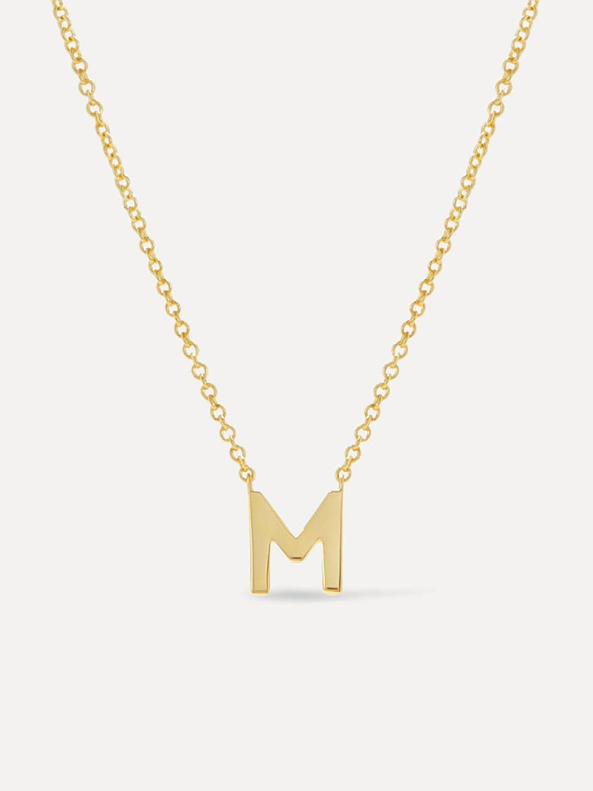 Gold Initial Necklace - Letter Necklace