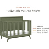 Palma 4-In-1 Convertible Crib With Toddler Bed Conversion Kit