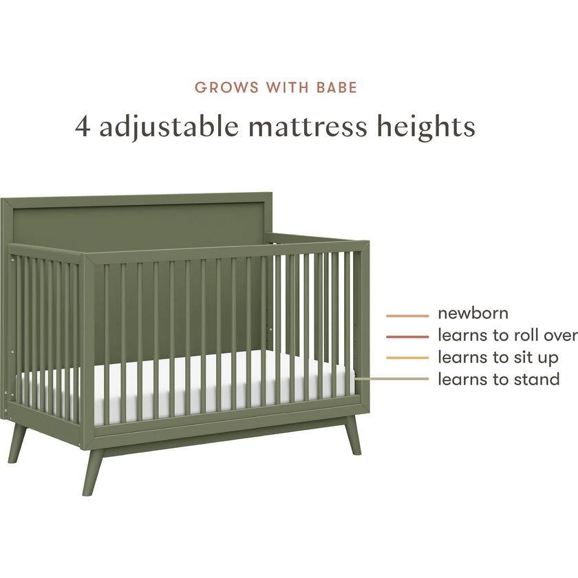 Palma 4-In-1 Convertible Crib With Toddler Bed Conversion Kit