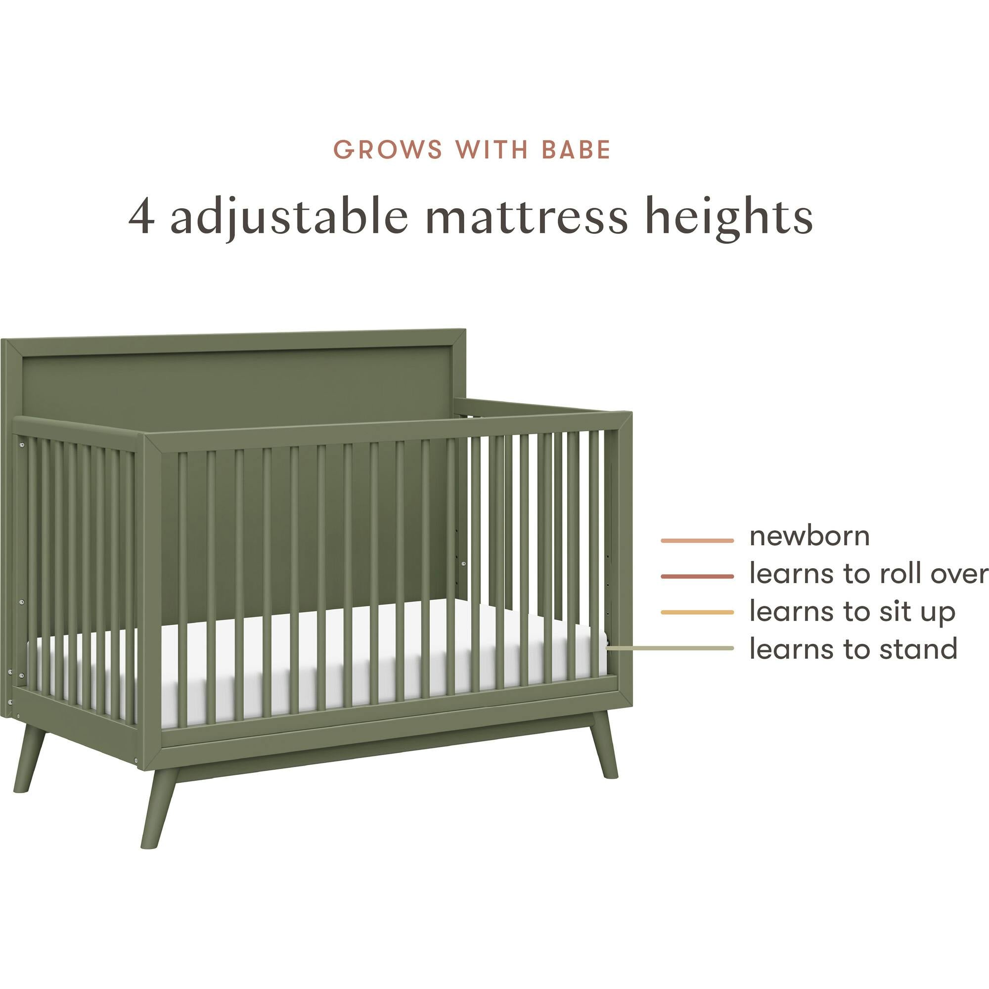 Palma 4-In-1 Convertible Crib With Toddler Bed Conversion Kit