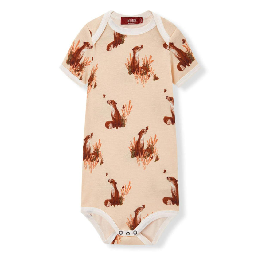 Floral Organic Cotton Short Sleeve One Piece