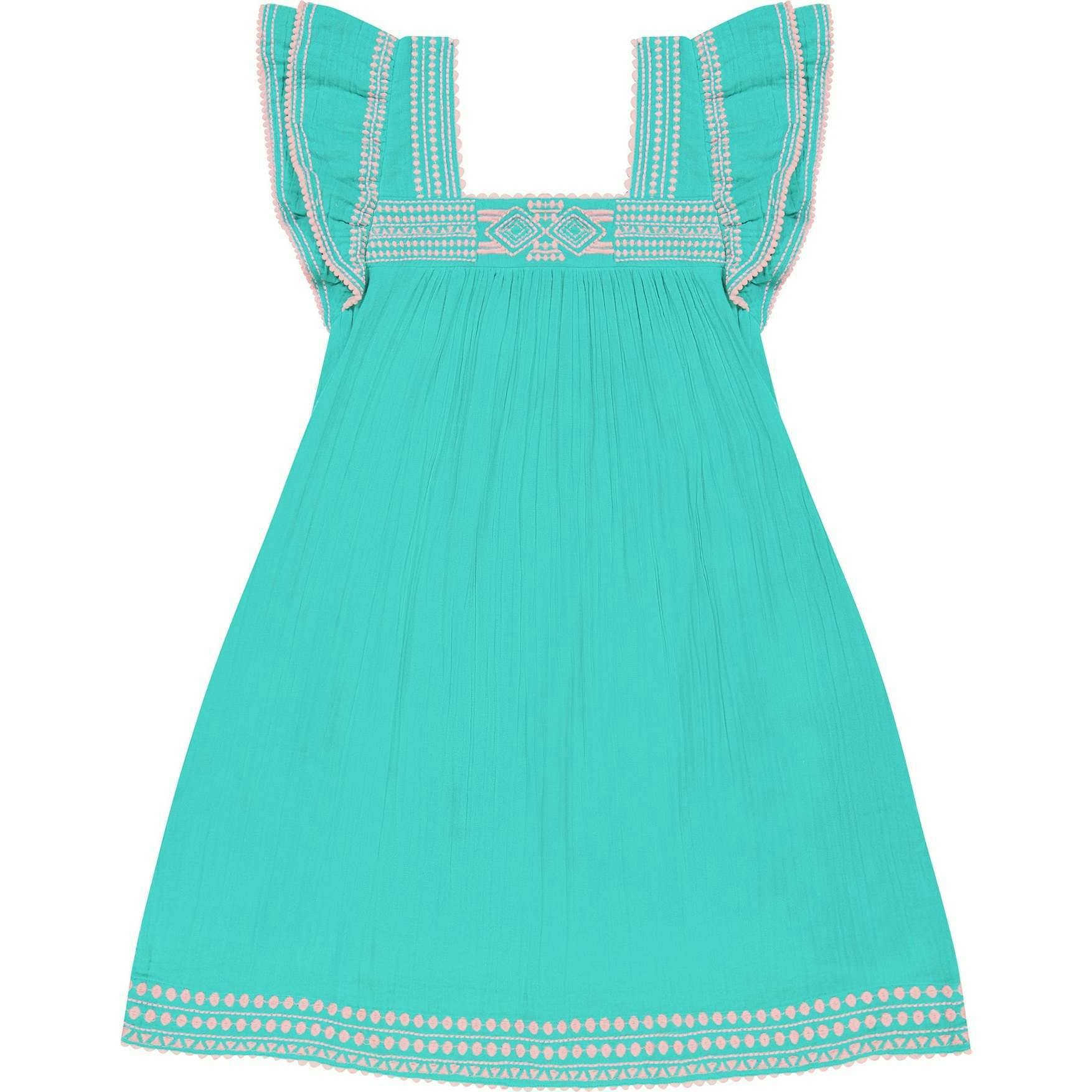 Women's Mini Sandrine Embroidered Dress, Green