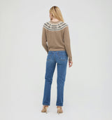 The Sonnet Cardigan - Thistle Fair Isle Taupe Marl