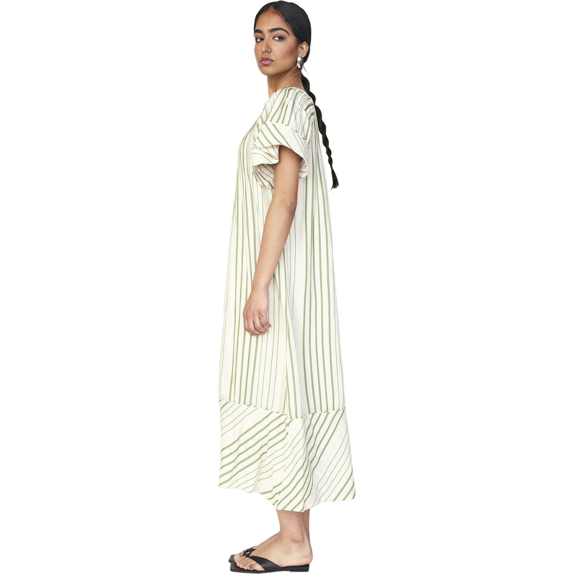 Vienna Pintuck Dress in Garden Stripe