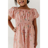 Peasant Bubble Sleeve Dress