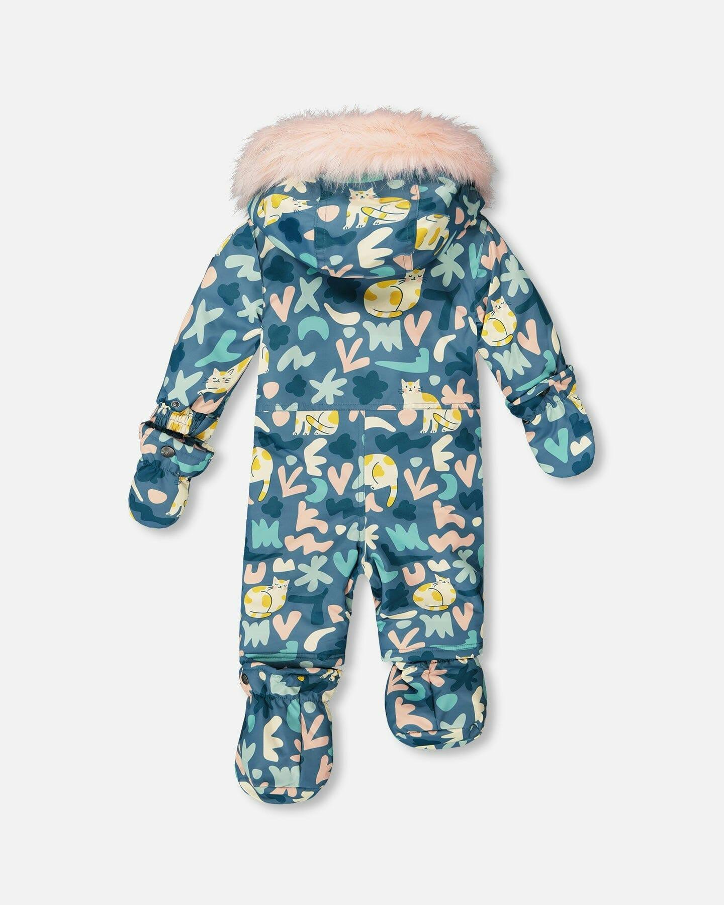 One-Piece Baby Play Snowsuit Designed for Car Seat