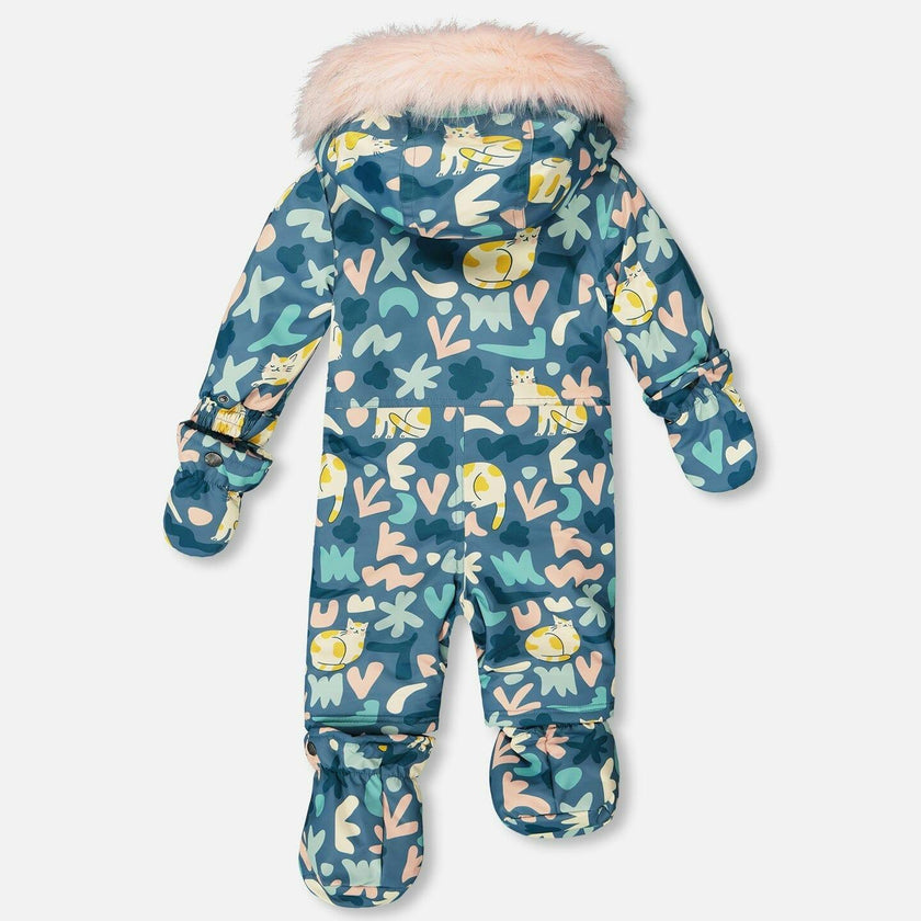 One-Piece Baby Play Snowsuit Designed for Car Seat