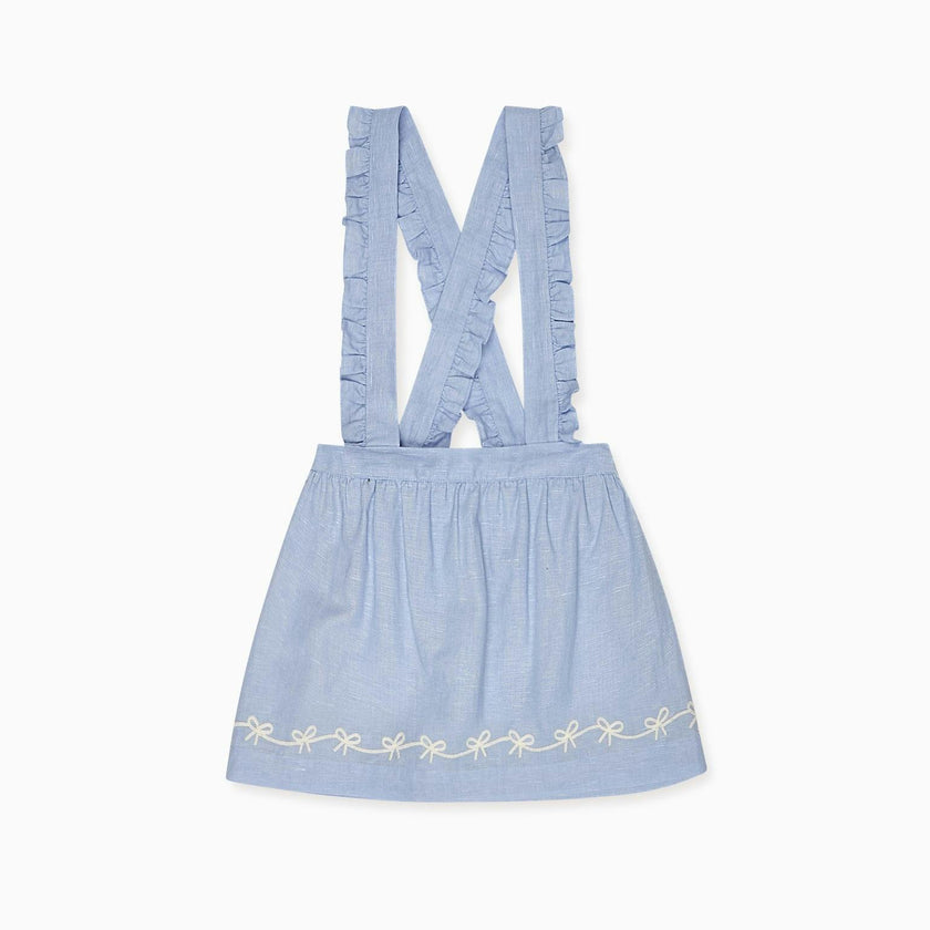 Nicky Hilton x La Coqueta Blue Whitney Girl Pinafore Skirt