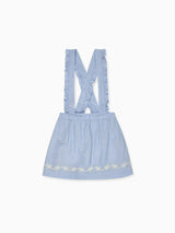 Nicky Hilton x La Coqueta Blue Whitney Girl Pinafore Skirt