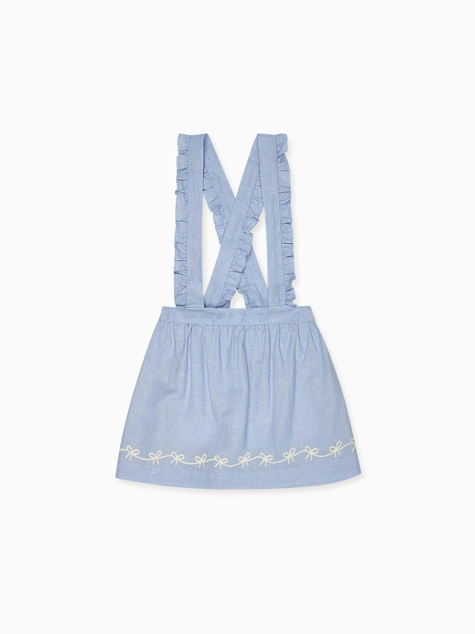 Nicky Hilton x La Coqueta Blue Whitney Girl Pinafore Skirt