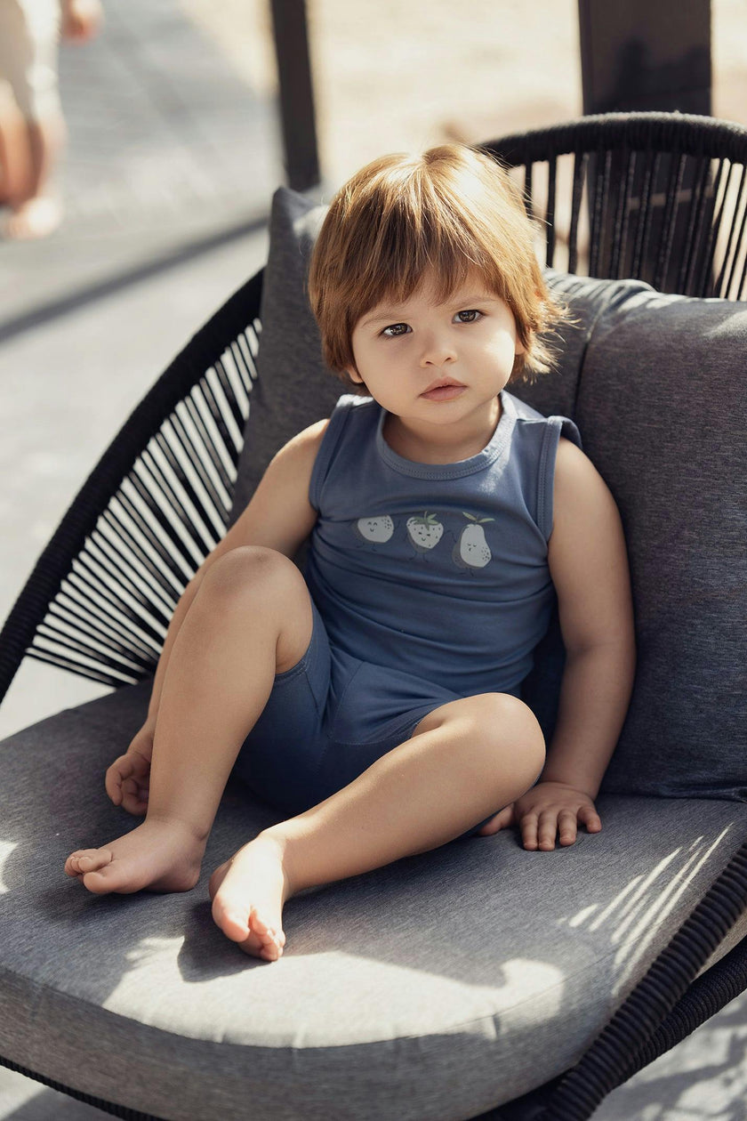 Boys Fruity Friends Print 2-Piece Tank & Short Set