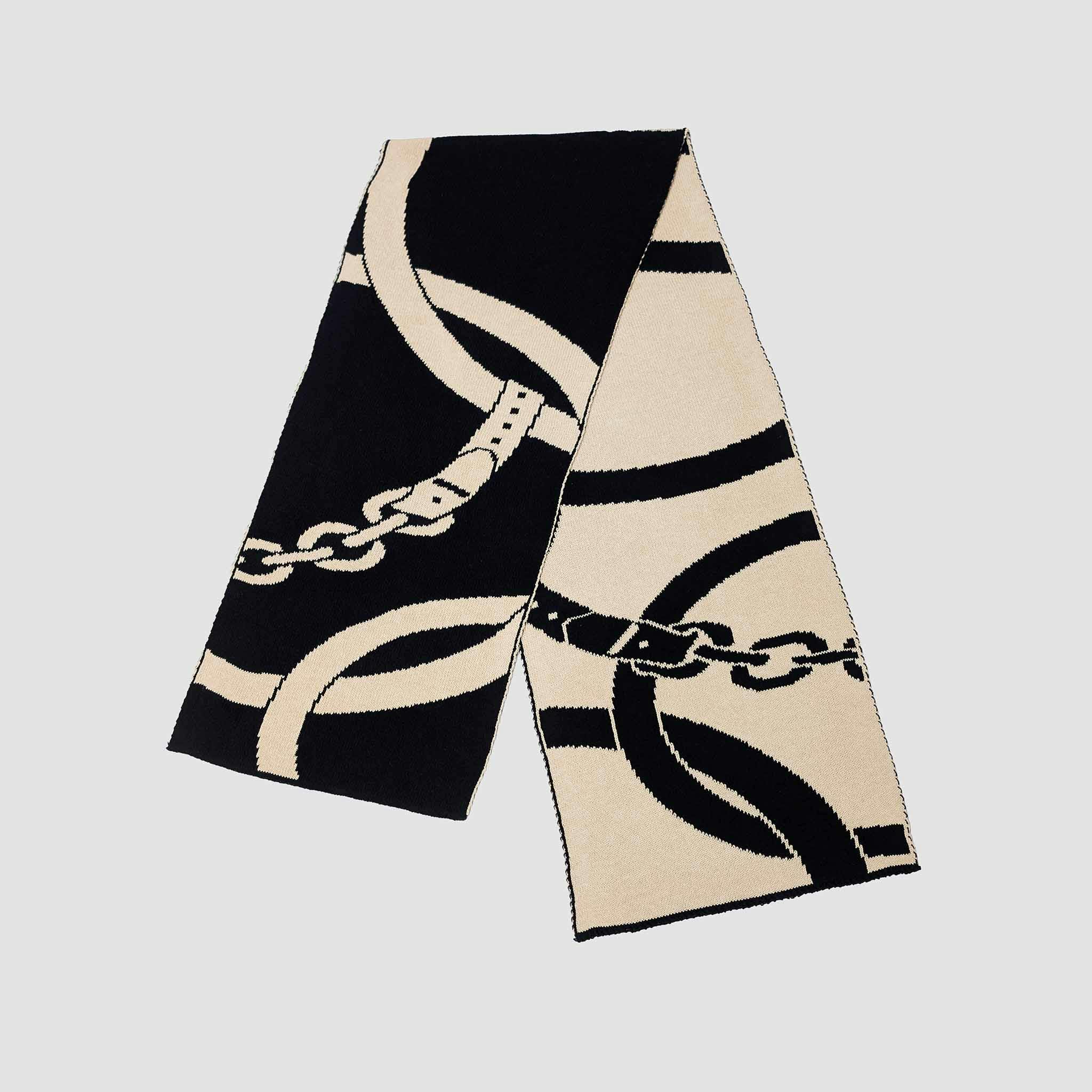 Cotton Sustainable Knit Scarf - Equestrian Loops