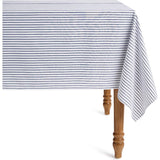 Signature Twill Tablecloth in Navy French Ticking