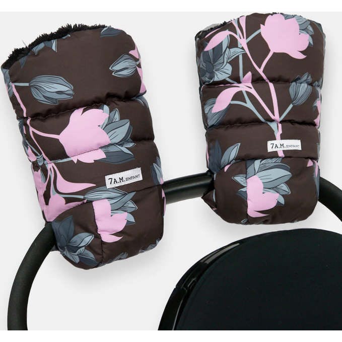 Floral Print Stroller-Handle-Attachable Warmmuffs