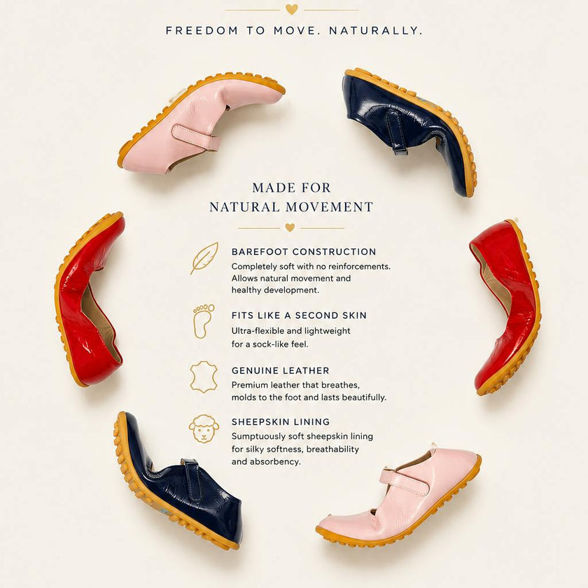 Bare Ballet Flat | Red Leather
