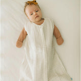 Cotton Muslin Sleep Bag - Tan Gingham