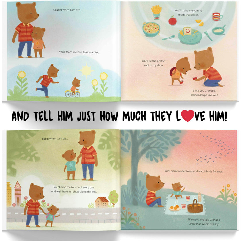 Grandpa and Us / Me (A Personalized Read-Aloud Gift from upto 4 Grandkids to Grandpa)