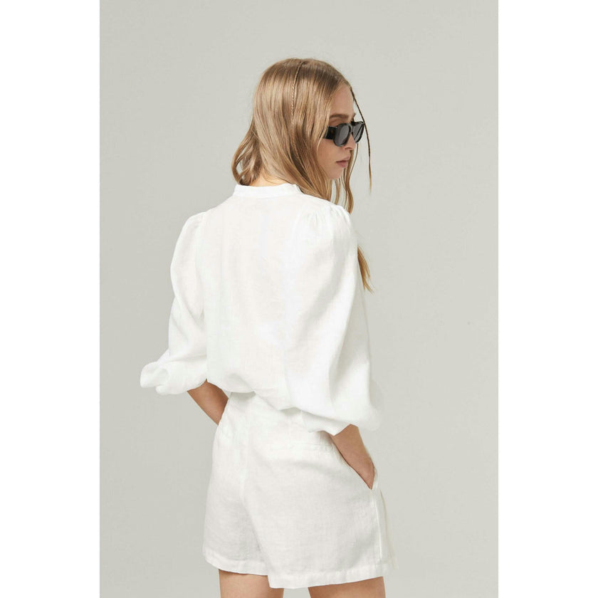 Frida Linen Shorts - Off White