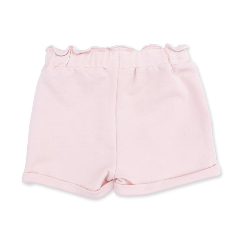 Solid Veiled Pink - Paperbag Shorts