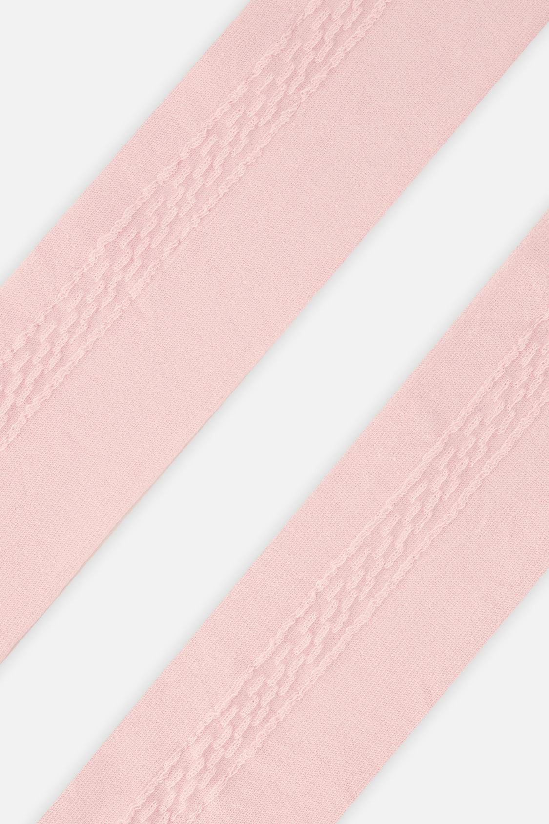 Knit Textured Tights Dusty Pink