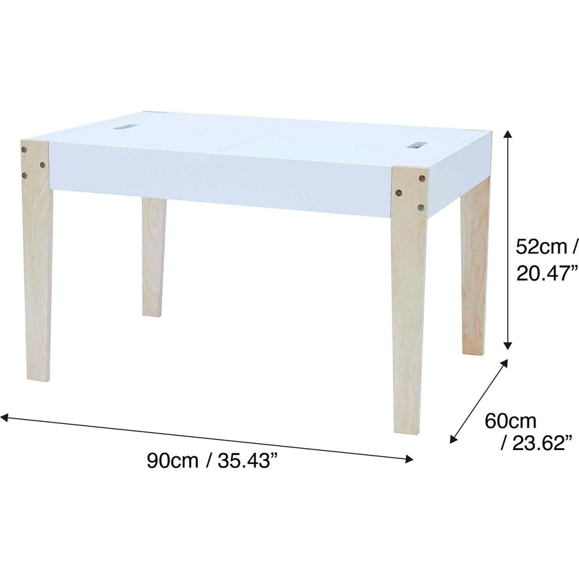 Fantasy Fields By Teamson Kids - Play Table & Chairs 3 Pcs Set With Storage And 2 Way Table Top