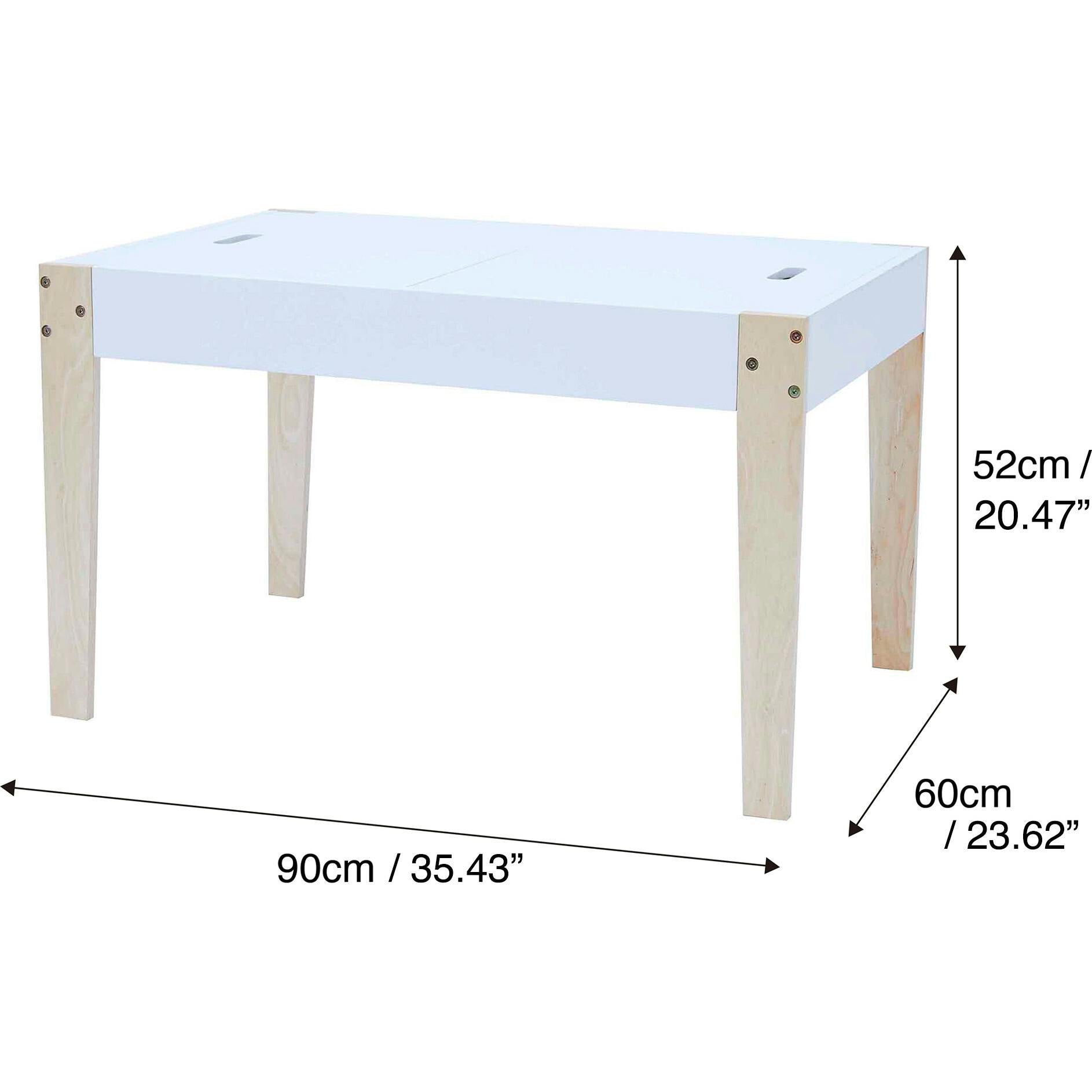 Fantasy Fields By Teamson Kids - Play Table & Chairs 3 Pcs Set With Storage And 2 Way Table Top