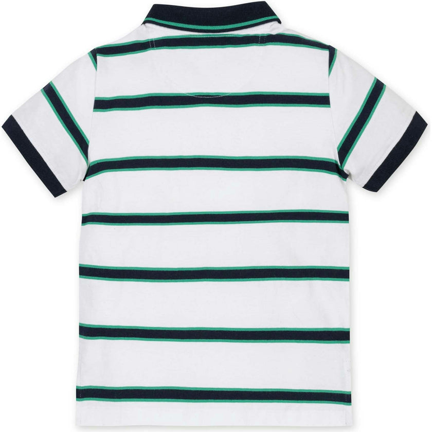 Organic Short Sleeve Jersey Polo, White