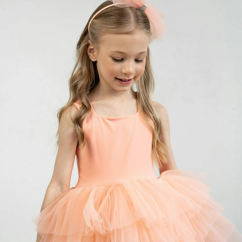 Salmon Sunset Tutu Dress