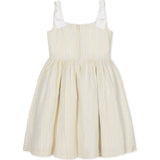 Linen Bow Shoulder Dress, Yellow