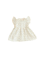 Organic Cotton Muslin Flutter Sleeve Dress