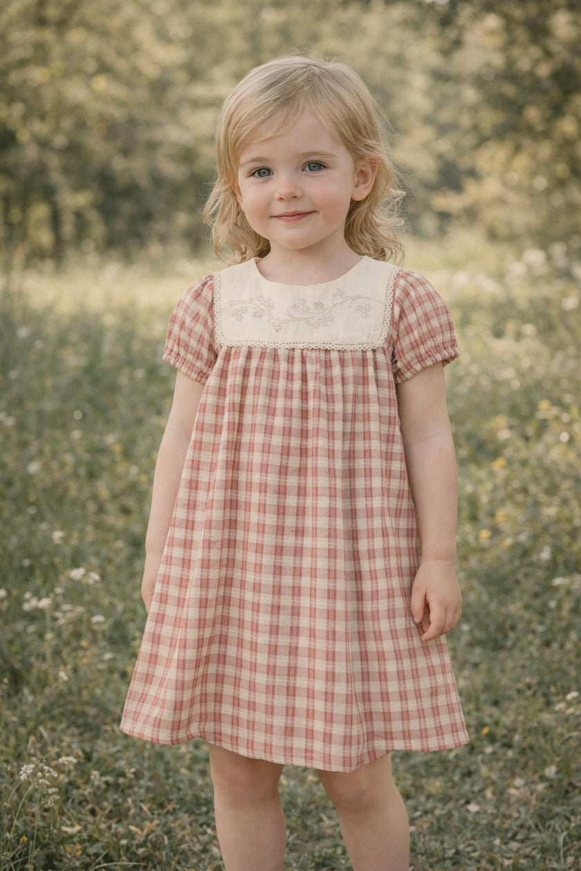Textured Plaid Dress