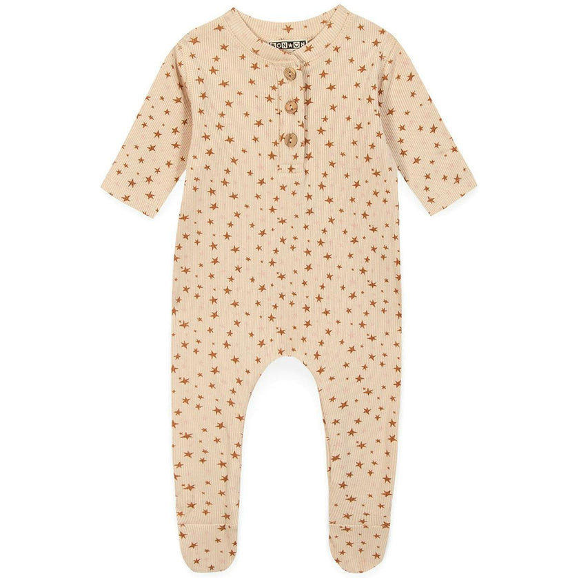 BONTON Mynight Footed Stars Pyjama - Pink