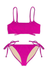 Teen Two-Piece Swimsuit, Bralette & Bikini - Terry Berry Pink