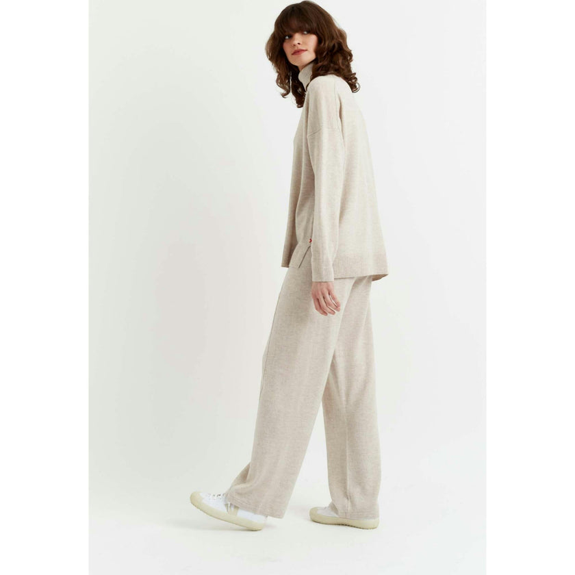 Relaxed Roll Neck Wool & Cashmere Sweater