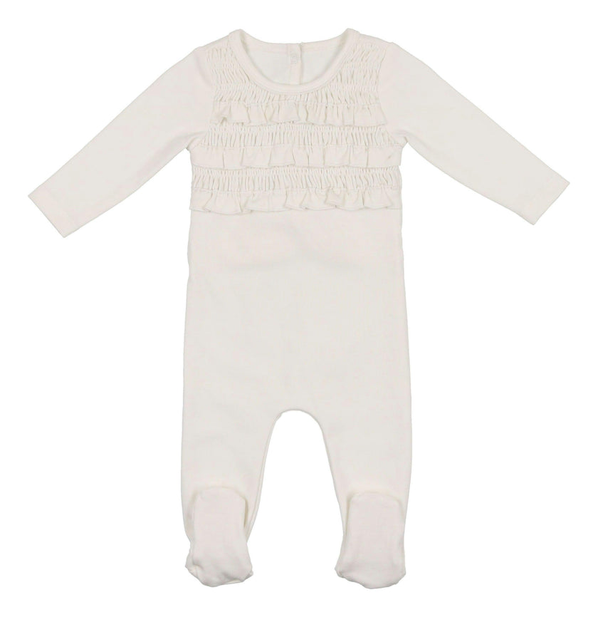 Ruffle Ruched Footie