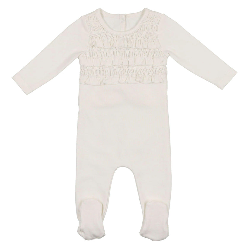 Ruffle Ruched Footie