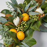 Fresh Citrus Real Touch Magnolia & Lemons, Eucalyptus Spring Estate Wreath