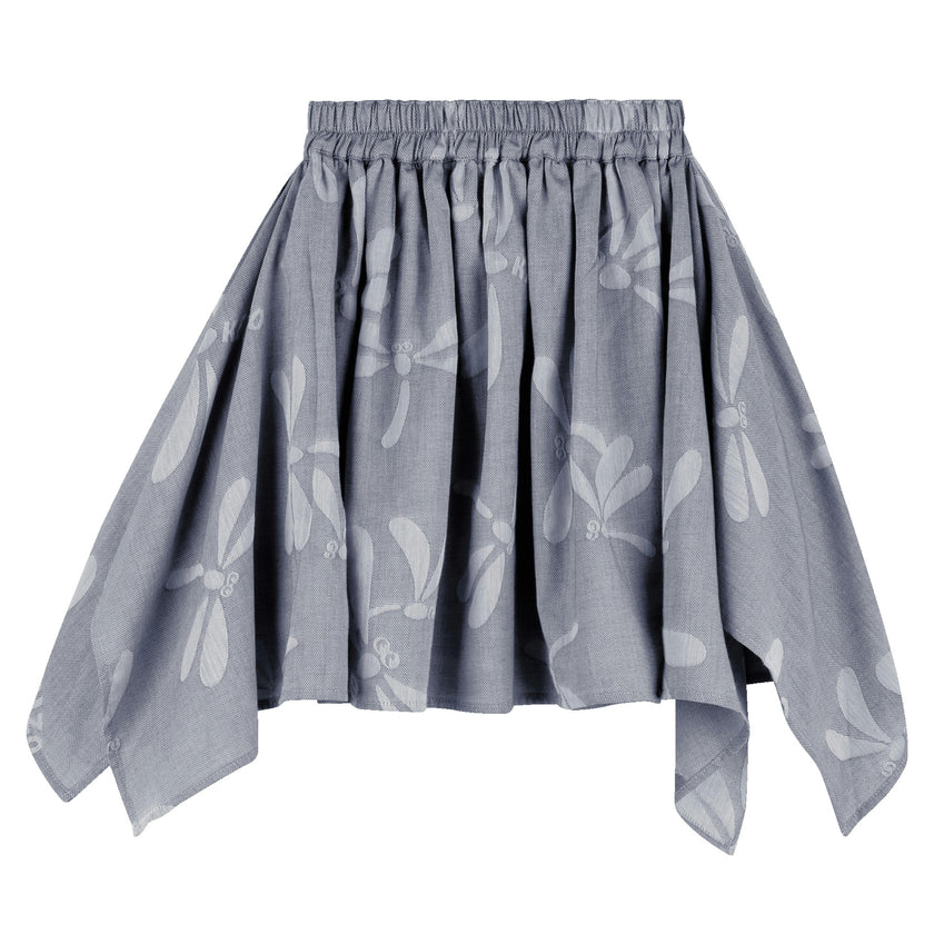 Pale Blue Kenzo Asymmetrical Skirt