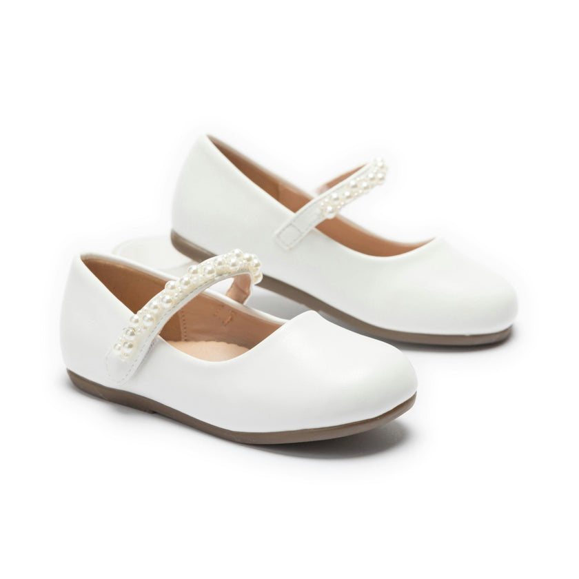 White Ophelia Pearl Shoes
