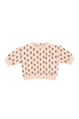 Fleece Sweatshirt in Wild Rose