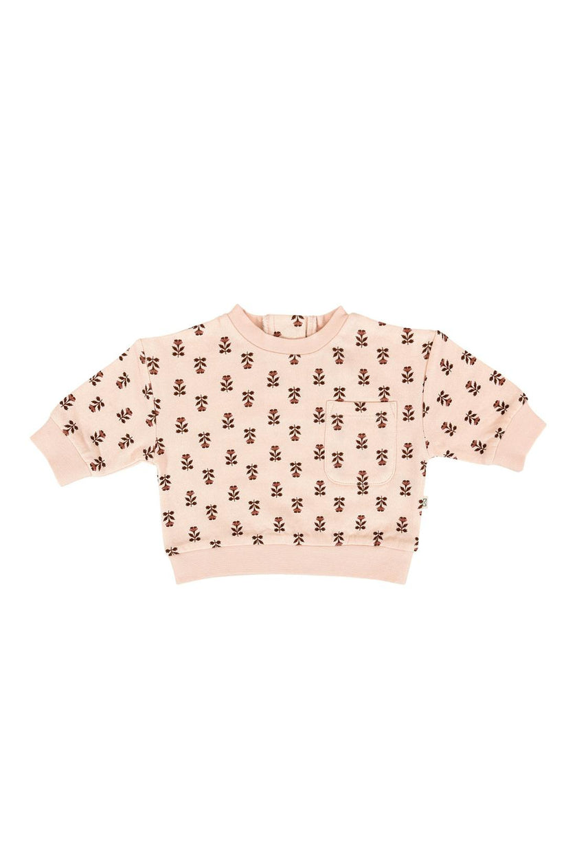 Fleece Sweatshirt in Wild Rose