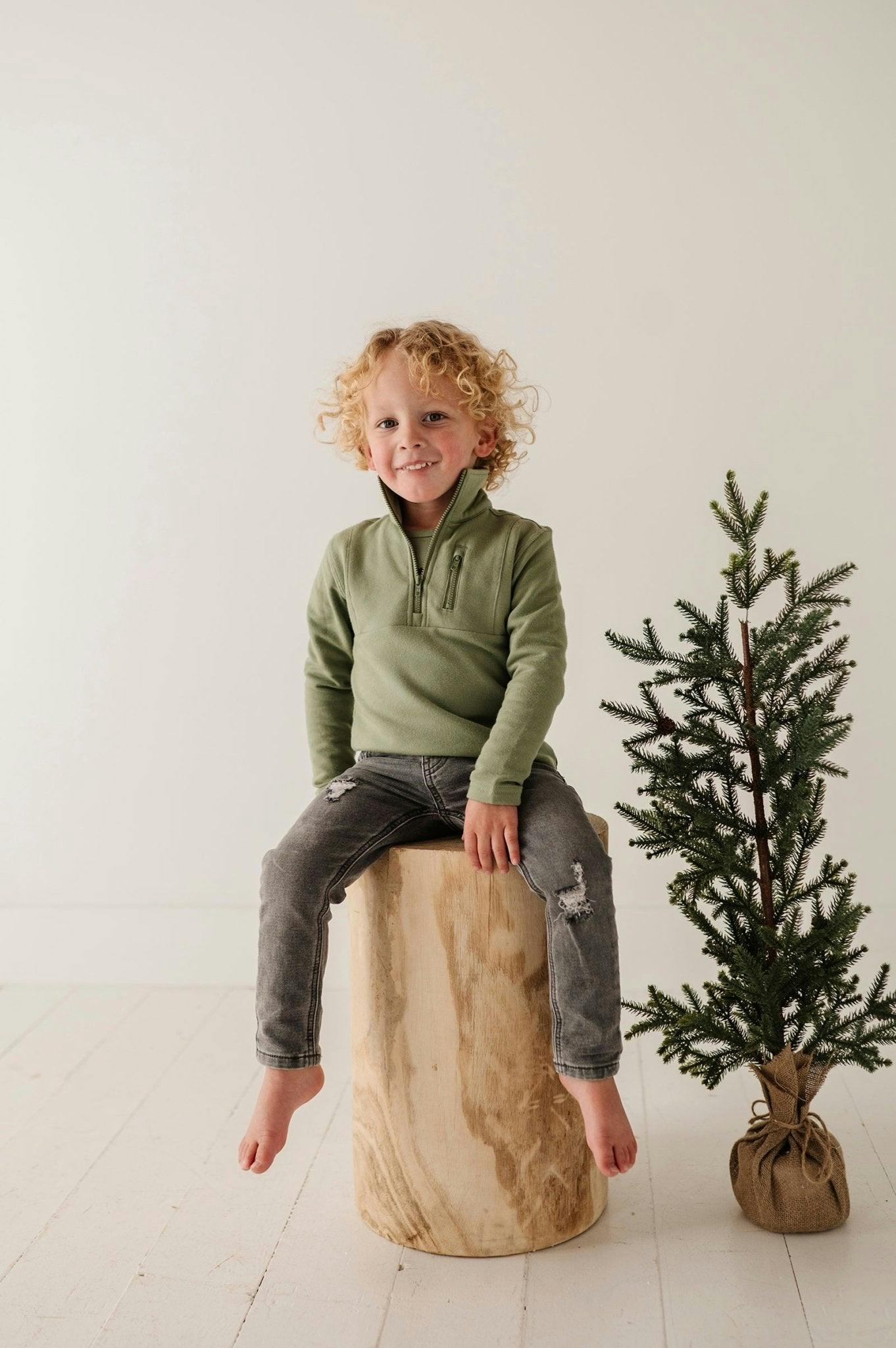 Boys Slim Denim Jeans in Gray