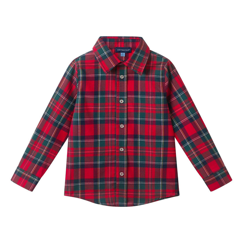 Kids 4-Piece Sweater Vest Set | Holiday Plaid
