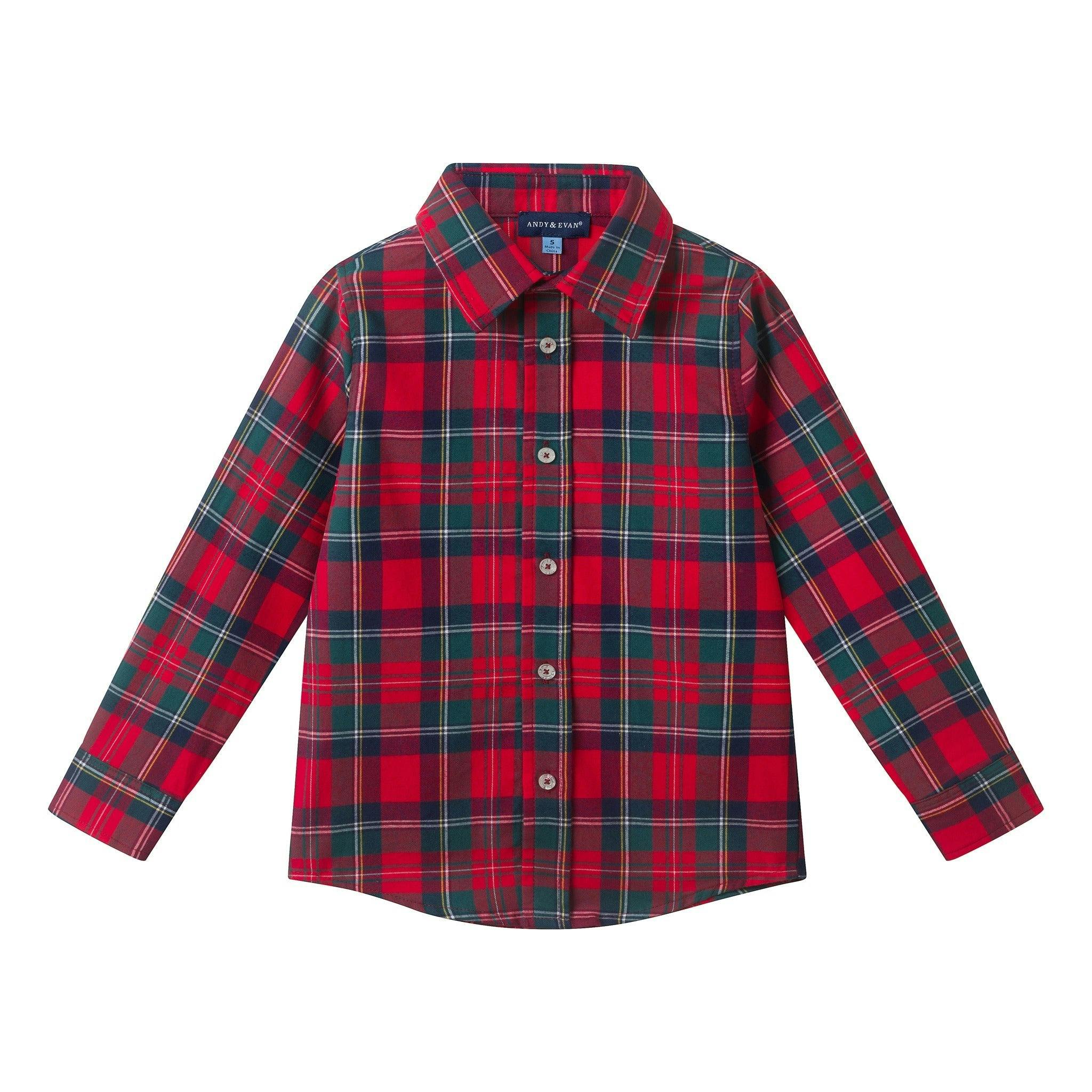Kids 4-Piece Sweater Vest Set | Holiday Plaid
