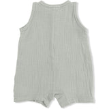 Solid Muslin Desert Green - Sleeveless Shortie Romper