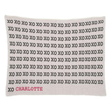 Custom Personalized Baby Sustainable Knit Throw Blanket - Typewriter
