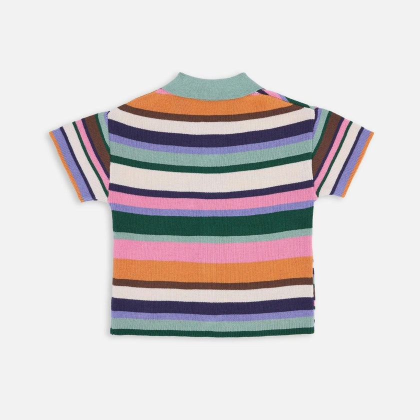 children's organic cotton polo shirt - tropical garden