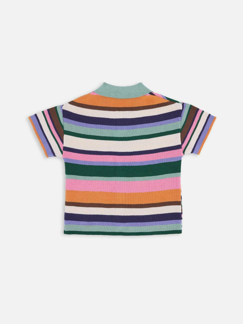 children's organic cotton polo shirt - tropical garden
