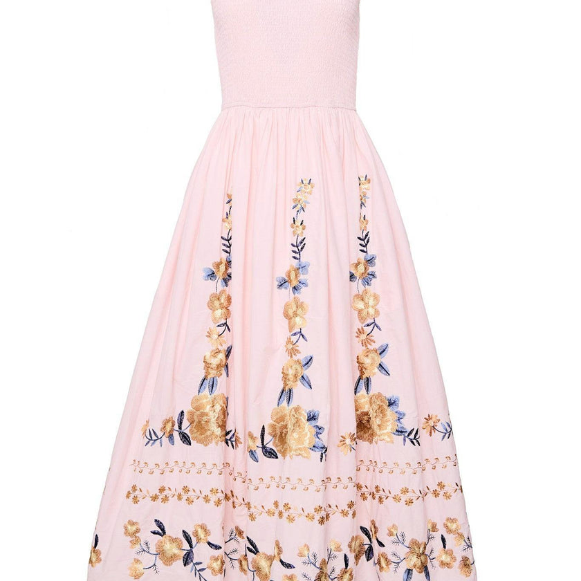 Hattie Dress in Embroidered Spring Floral