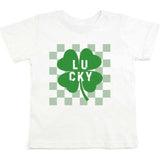 Lucky Shamrock Checkered St. Patrick's Day Short Sleeve T-Shirt